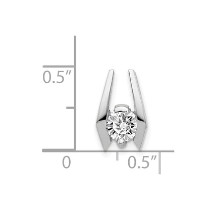 14k White Gold 5.25mm VS Diamond Slide