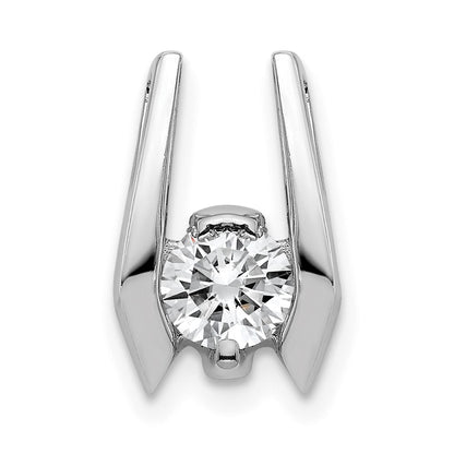 14k White Gold 4.75mm A Diamond Slide