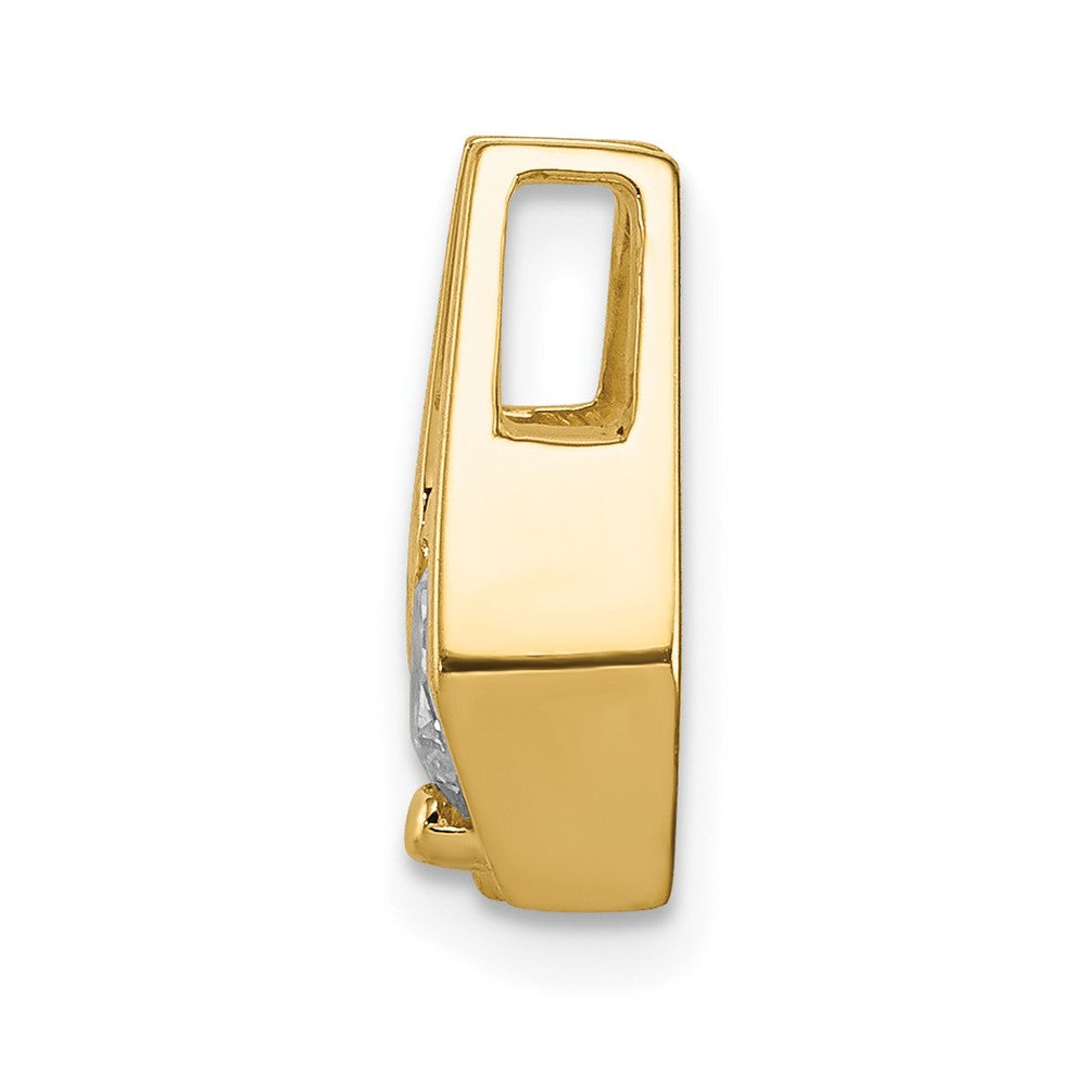 14k 5.25mm AA Diamond Slide