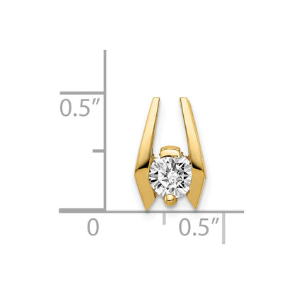 14k 5.25mm AA Diamond Slide