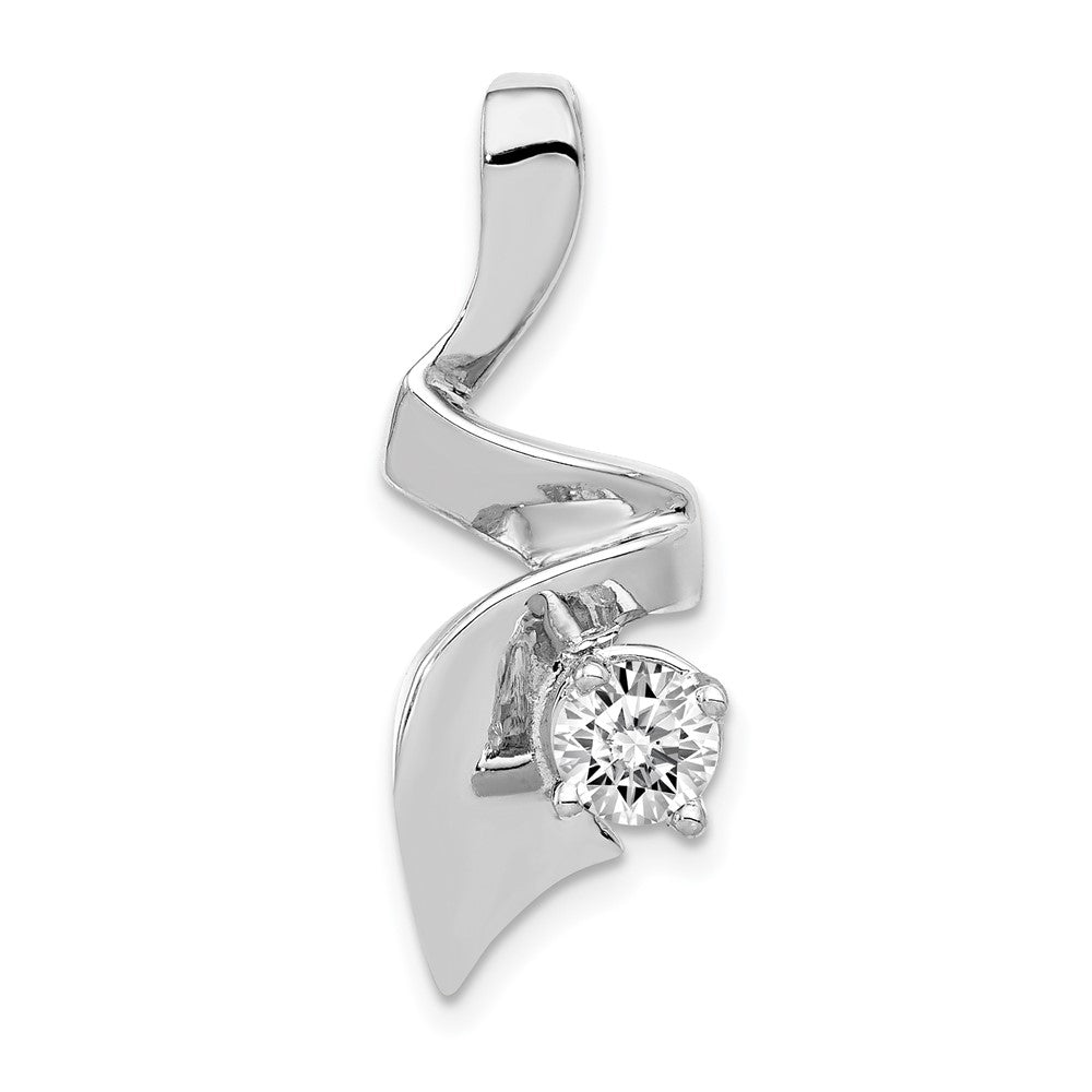 14k White Gold Holds 1 5mm AA Diamond Slide