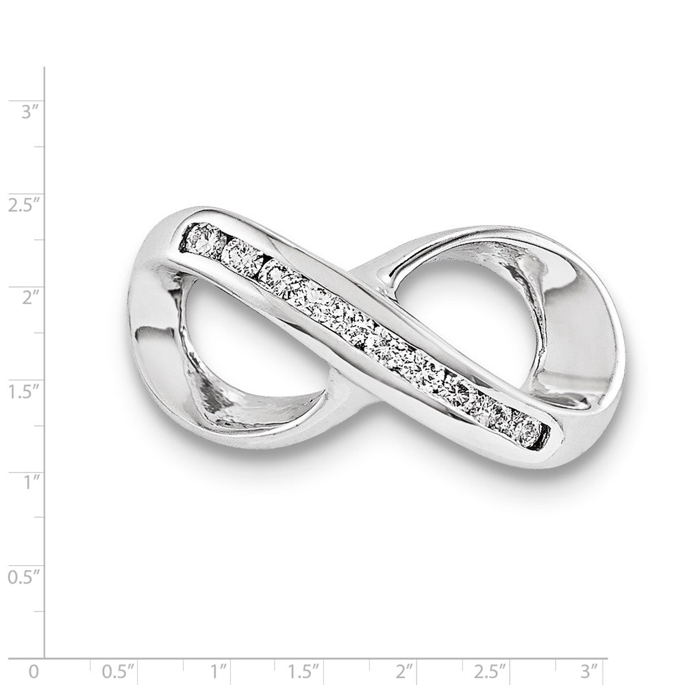 14k White Gold A Diamond slide