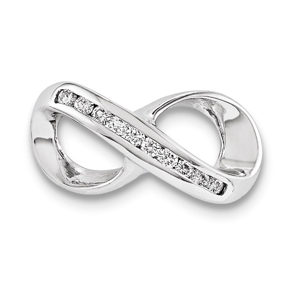 14k White Gold A Diamond slide