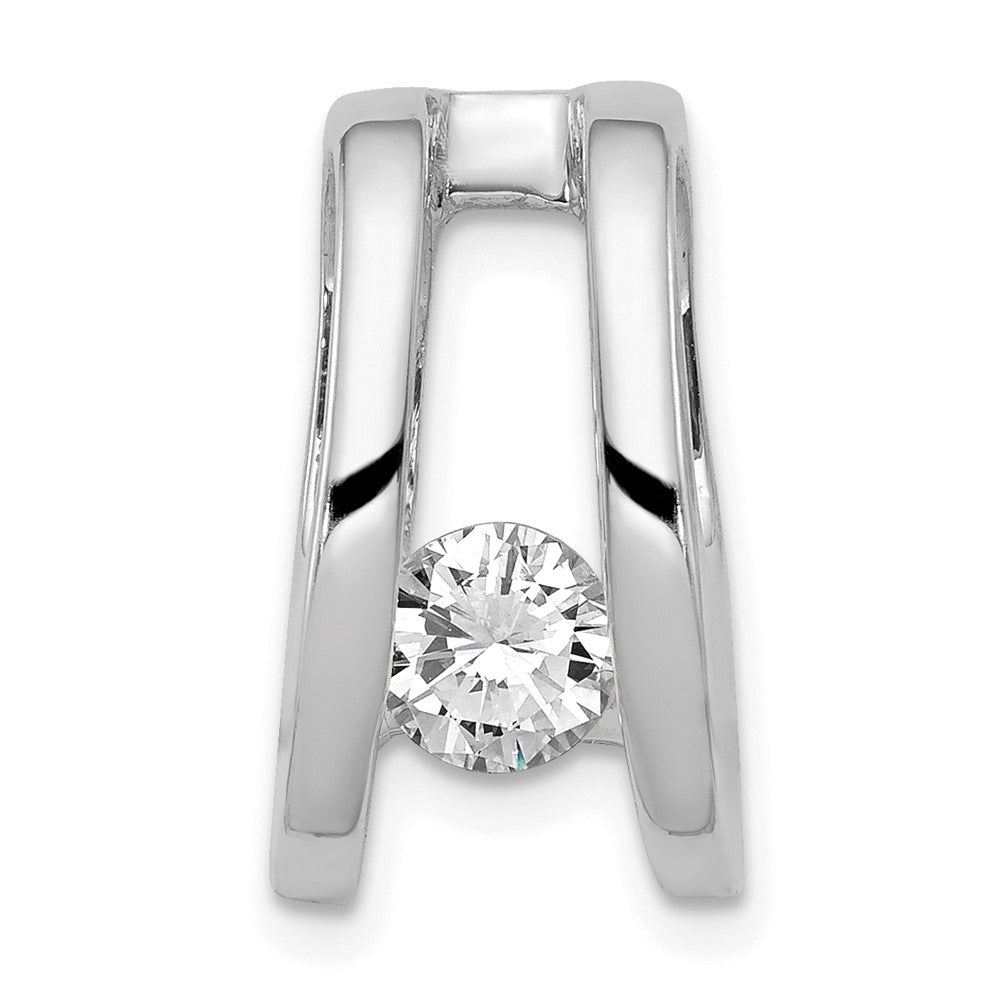 14k White Gold AA 5.25mm Diamond Slide