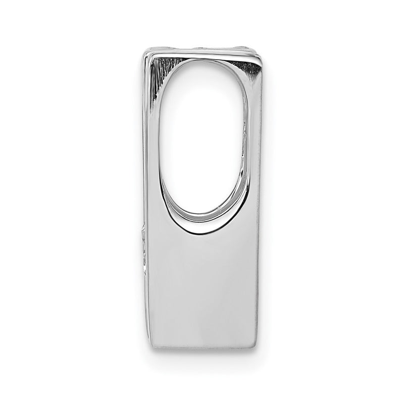 14k White Gold A 4.1mm Diamond Slide