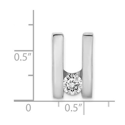 14k White Gold AA 5.25mm Diamond Slide