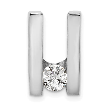 14k White Gold A 5.25mm Diamond Slide