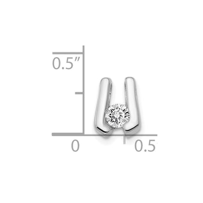 14k White Gold AA 3.75mm Diamond Slide