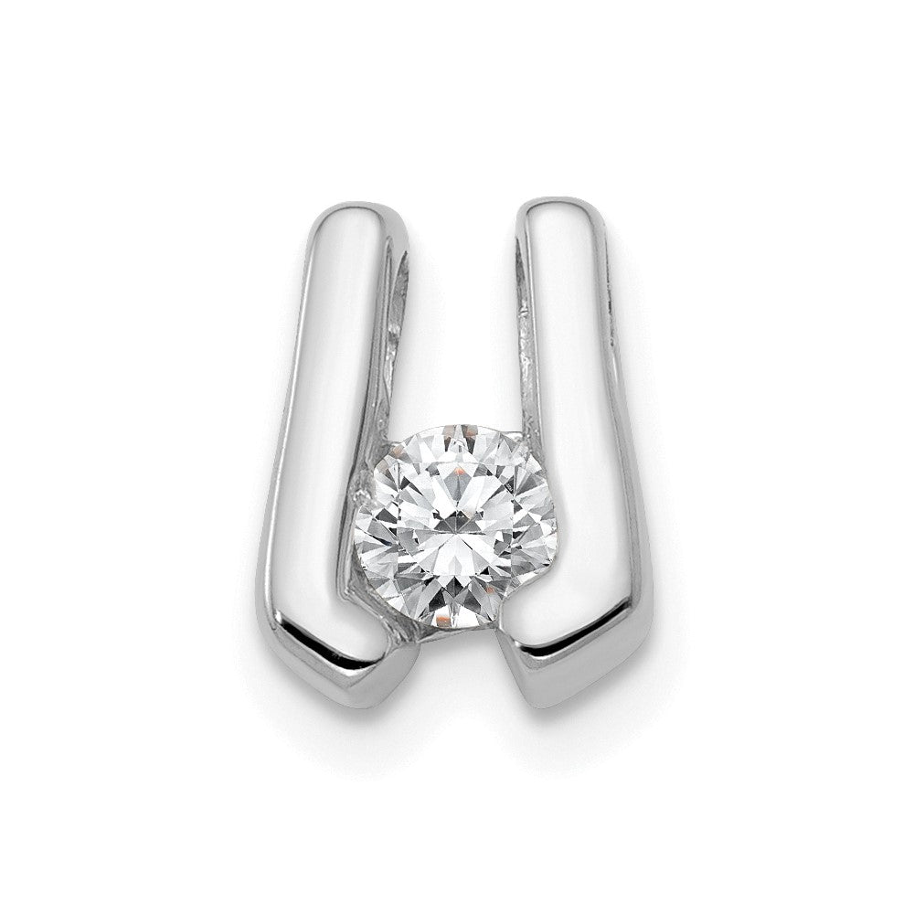 14k White Gold VS 3.75mm Diamond Slide