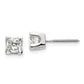 14k White Gold 1ct AA Quality Complete Princess Cut Diamond Earrings