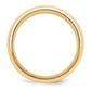 Solid 14K Yellow Gold Two-Tone 6mm Domed Size 5 Wedding Men's/Women's Wedding Band Ring