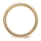 Solid 18K Yellow Gold Two-Tone 5mm Milgrained-Edged Size 12 Wedding Men's/Women's Wedding Band Ring