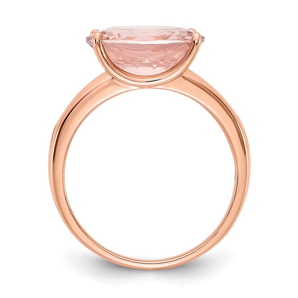 14k Rose Gold Real Diamond and Morganite Ring