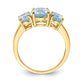 14K Yellow Gold Blue Topaz Oval Ring