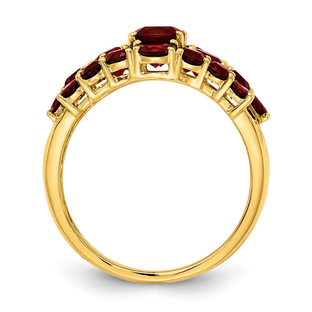 14K Yellow Gold Garnet Ring