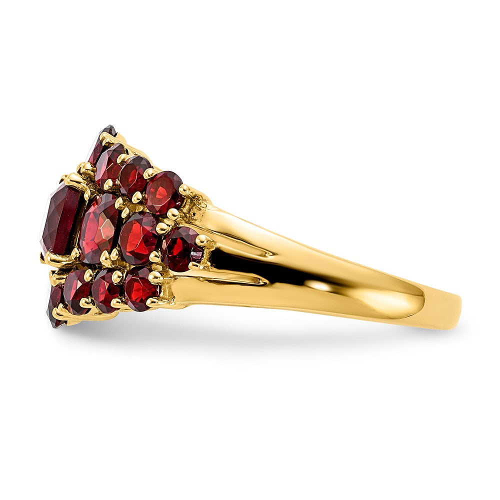 14K Yellow Gold Garnet Ring
