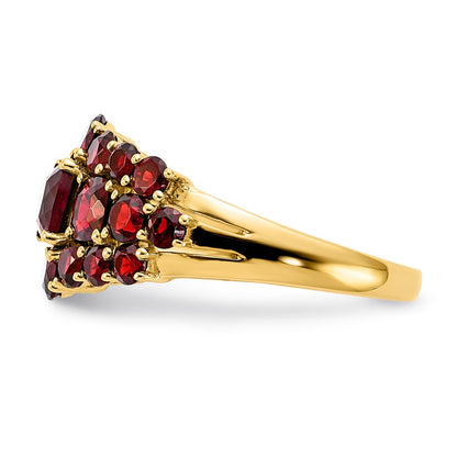 14K Yellow Gold Garnet Ring