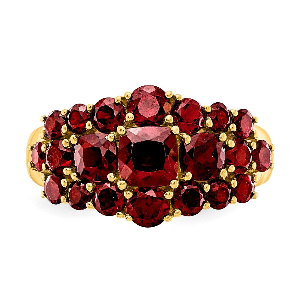 14K Yellow Gold Garnet Ring