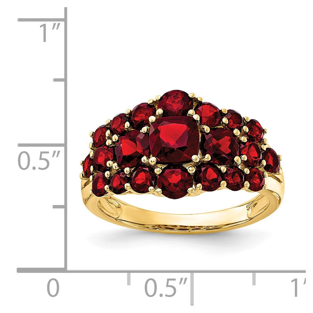 14K Yellow Gold Garnet Ring
