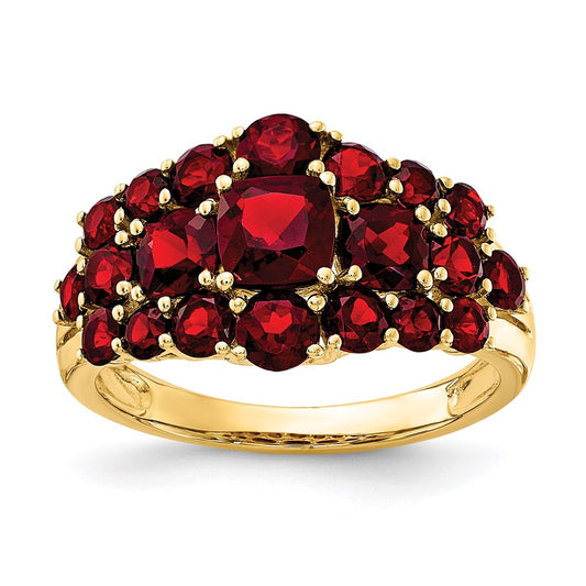 14K Yellow Gold Garnet Ring