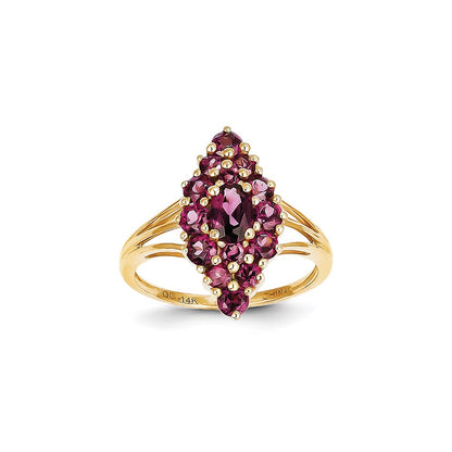 14K Yellow Gold Garnet Ring