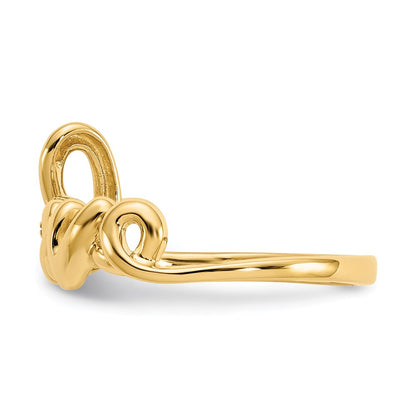 14K Yellow Gold Real Diamond Love Ring
