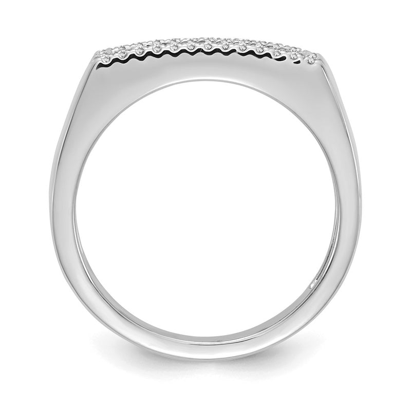 14k White Gold Polished Diamond Ring