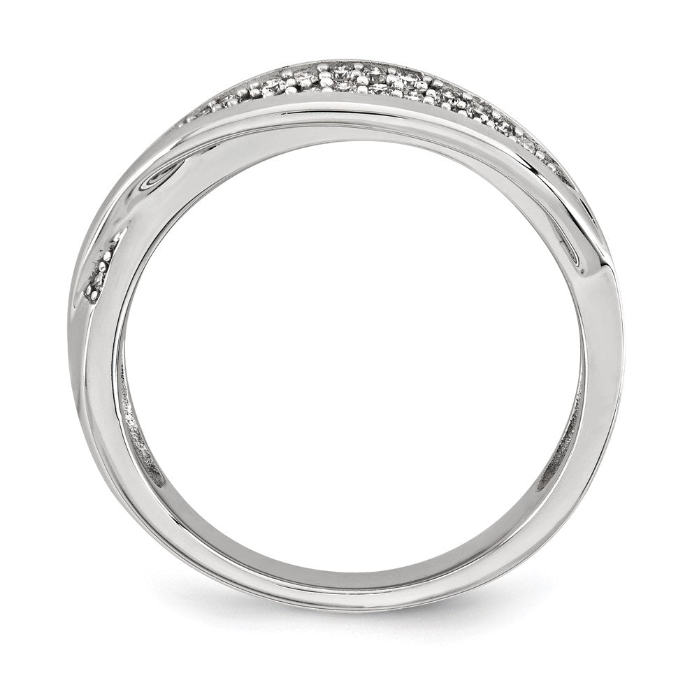 14K White Gold Real Diamond Polished Ring