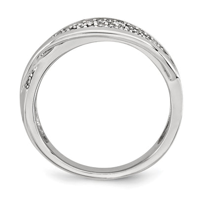 14K White Gold Real Diamond Polished Ring