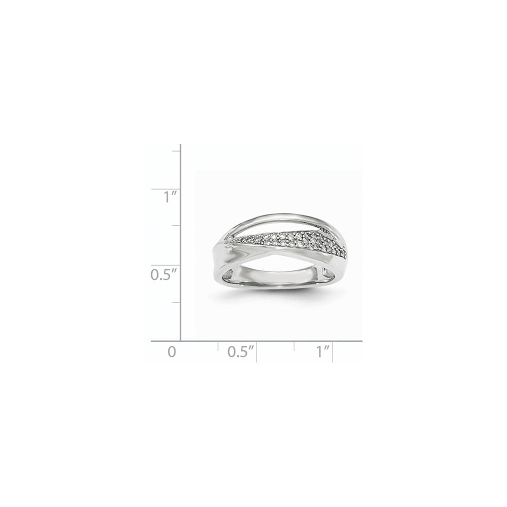 14K White Gold Real Diamond Polished Ring