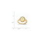 14K Yellow Gold Oval Australian Opal & Real Diamond Ring