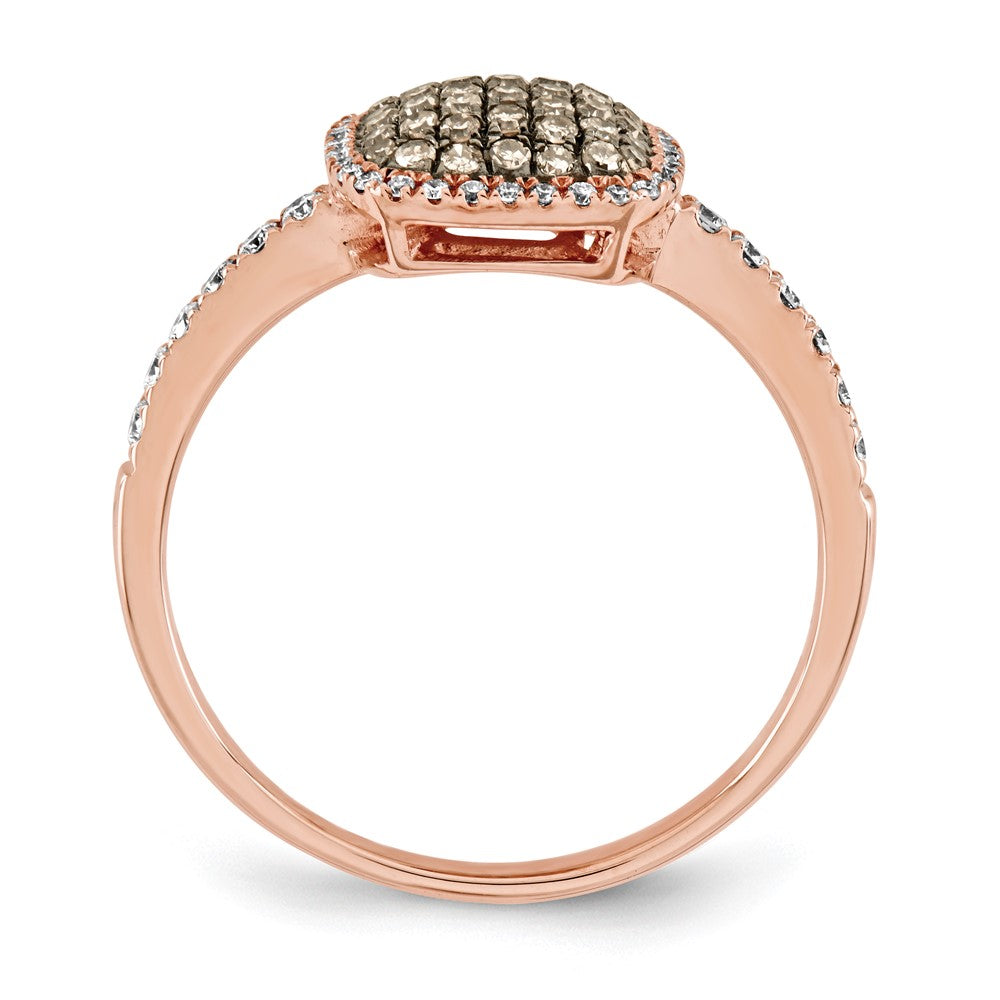 14K Rose Gold Real Diamond & PavÃ¢â‚¬Å¡ Champagne Real Diamond Ring