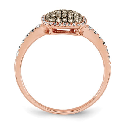 14K Rose Gold Real Diamond & PavÃ¢â‚¬Å¡ Champagne Real Diamond Ring