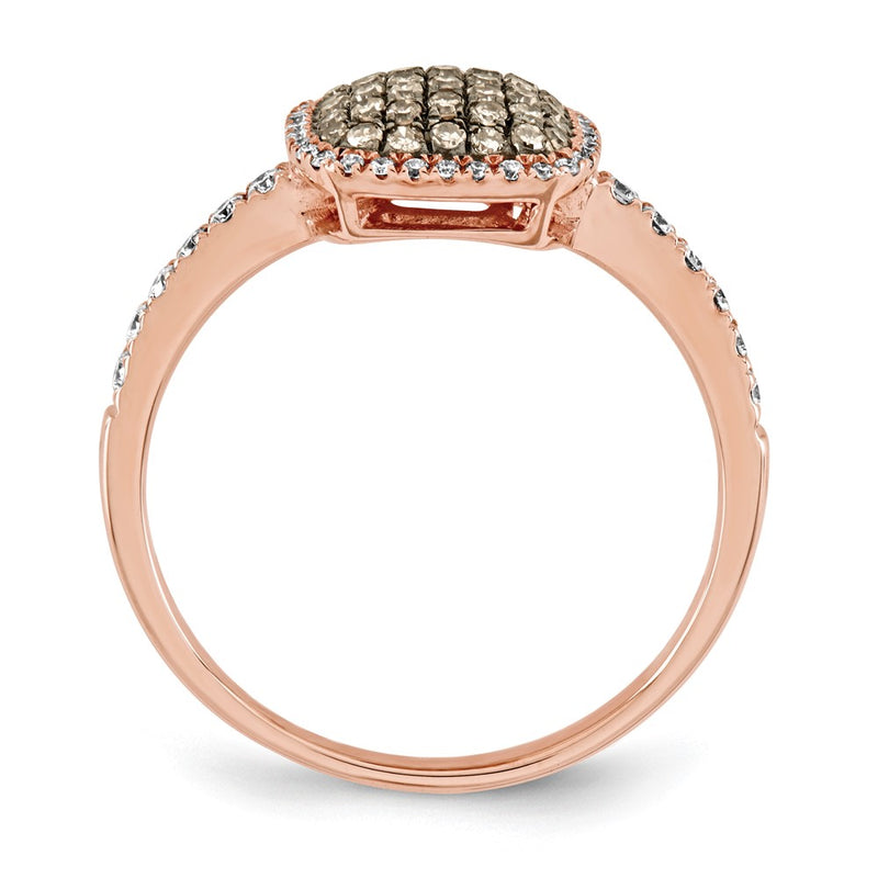 14K Rose Gold Real Diamond & PavÃ¢â‚¬Å¡ Champagne Real Diamond Ring