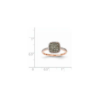 14K Rose Gold Real Diamond & PavÃ¢â‚¬Å¡ Champagne Real Diamond Ring