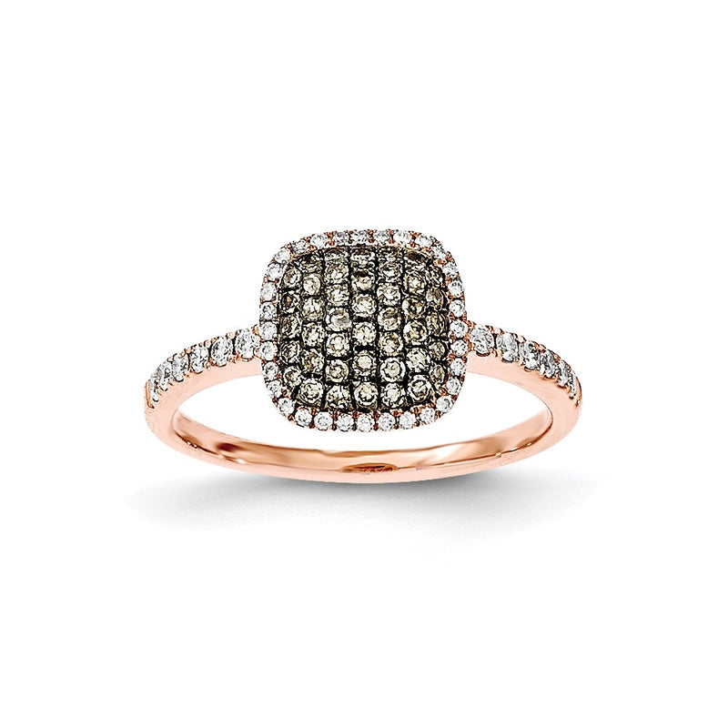 14K Rose Gold Real Diamond & PavÃ¢â‚¬Å¡ Champagne Real Diamond Ring