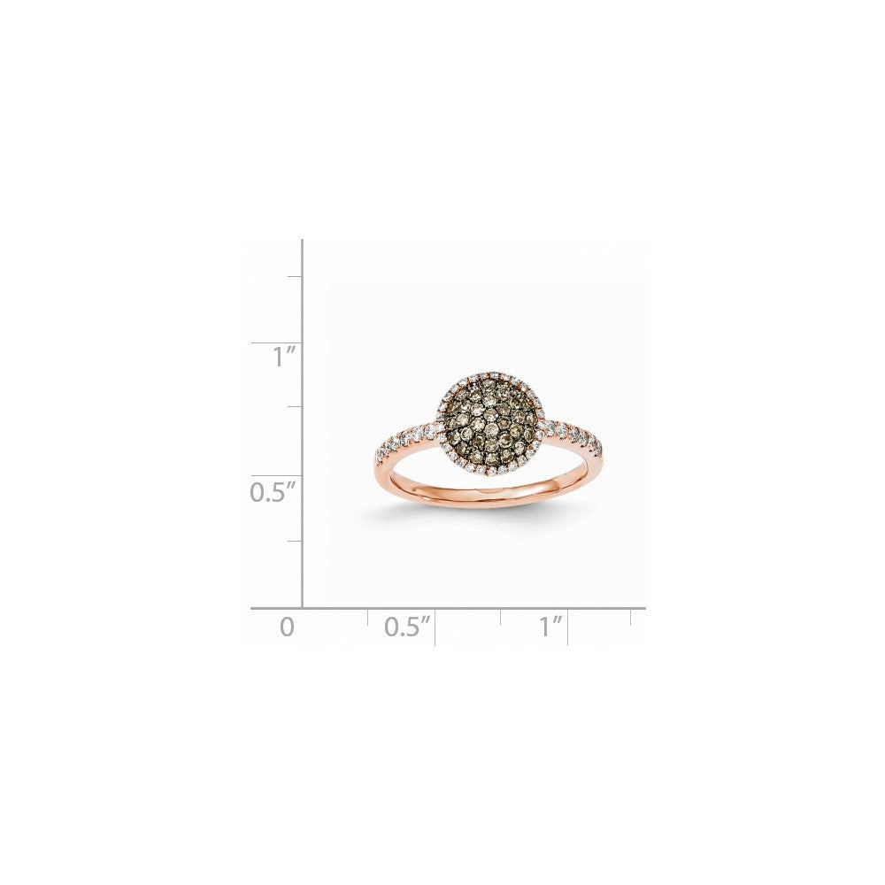 14K Rose Gold Real Diamond & PavÃ¢â‚¬Å¡ Champagne Real Diamond Ring