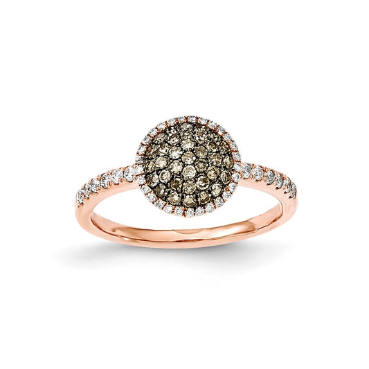 14K Rose Gold Real Diamond & PavÃ¢â‚¬Å¡ Champagne Real Diamond Ring