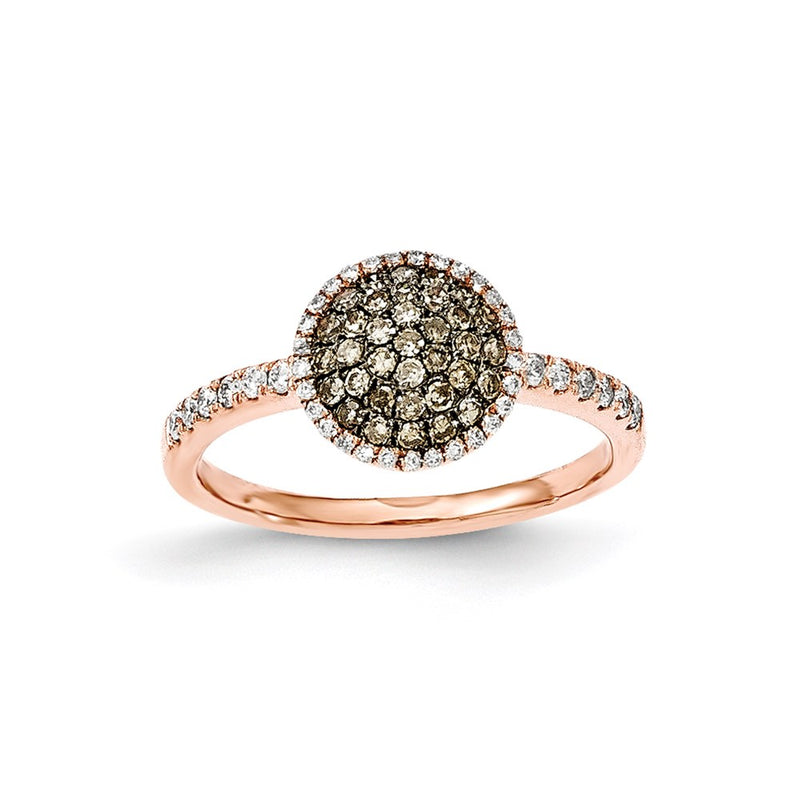 14K Rose Gold Real Diamond & PavÃ¢â‚¬Å¡ Champagne Real Diamond Ring