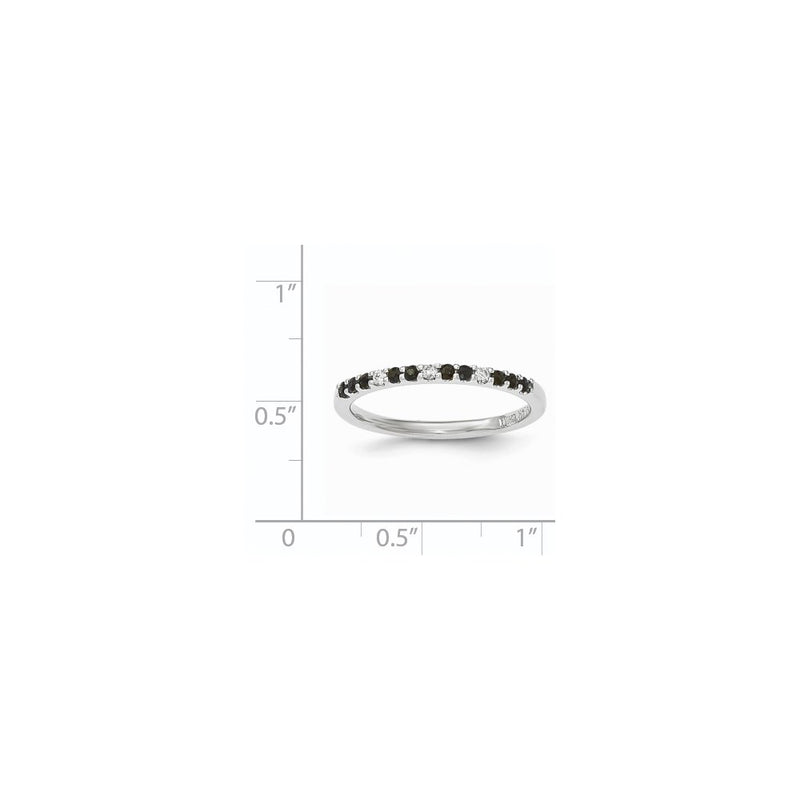 14K White Gold Real Diamond and Sapphire Ring