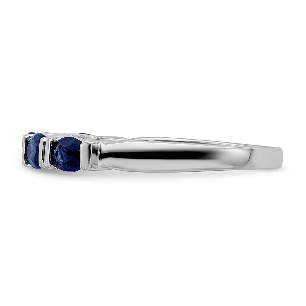 14k White Gold Sapphire Five Stone Ring