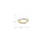 14K Gold Polished Real Diamond Criss Cross Ring