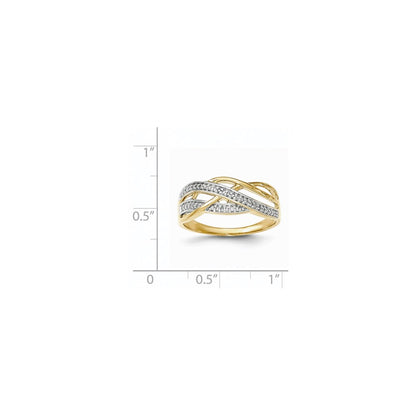 14K Yellow Gold Real Diamond Ring