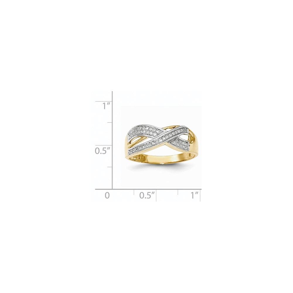 14K Yellow Gold Real Diamond Ring