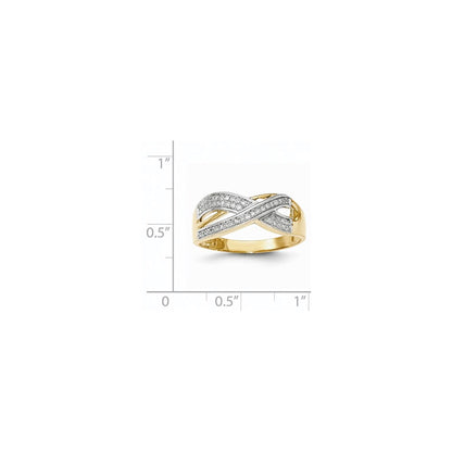 14K Yellow Gold Real Diamond Ring