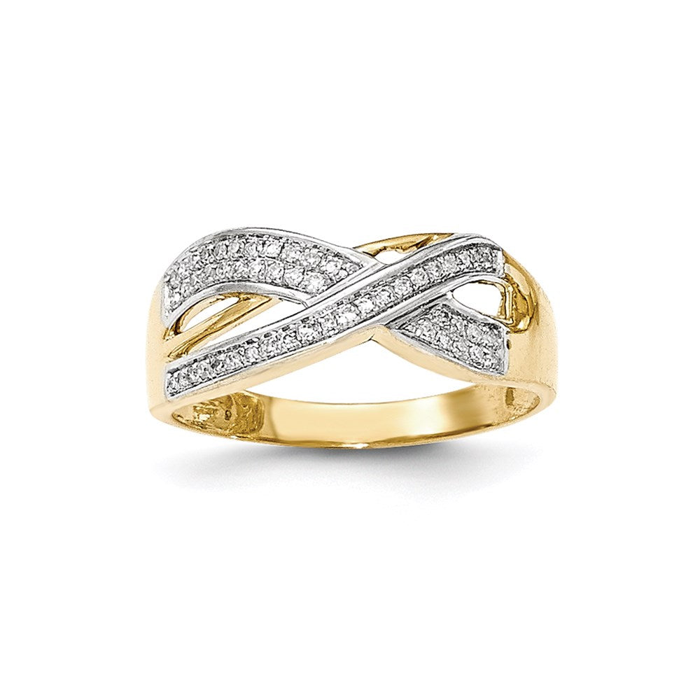 14K Yellow Gold Real Diamond Ring