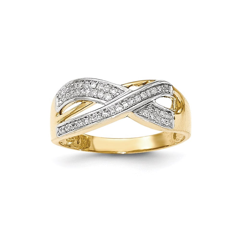 14K Yellow Gold Real Diamond Ring