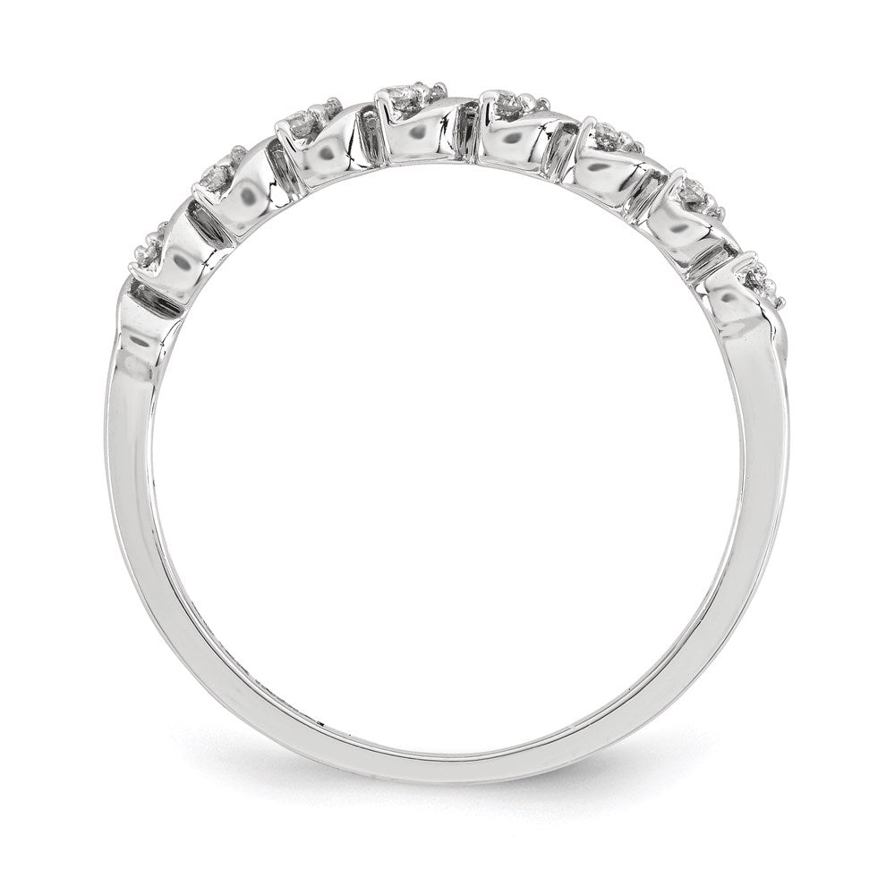 14k White Gold Real Diamond Ring