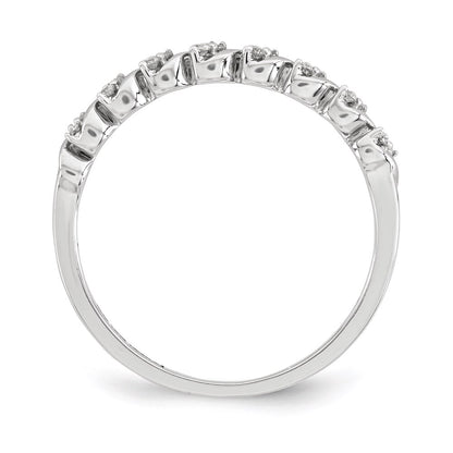 14k White Gold Real Diamond Ring