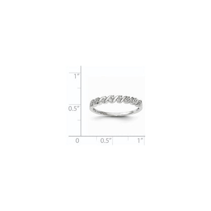 14k White Gold Real Diamond Ring